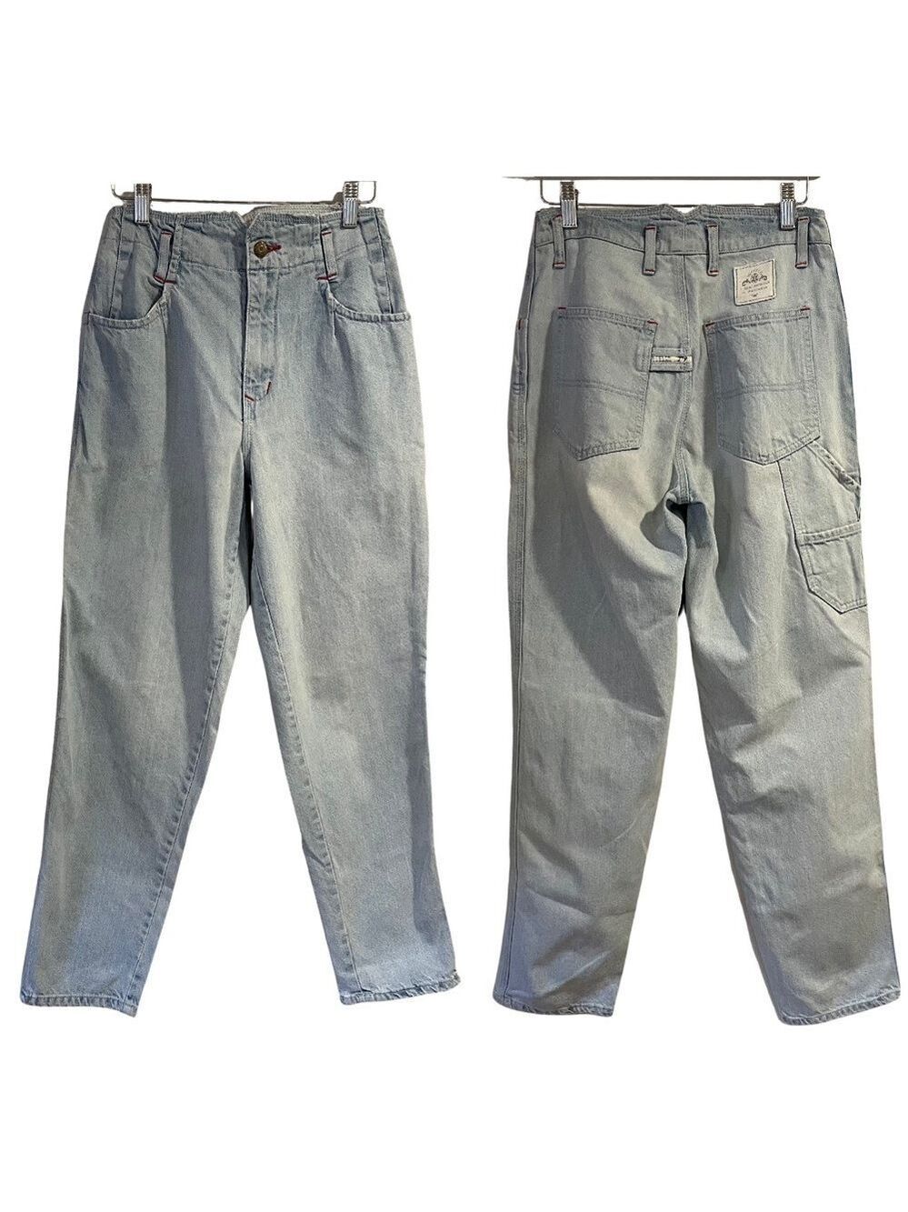 𝅺Vintage 30/30 Buffalo Light Wash Relaxed Denim High Waist Wide Leg 80s 90s